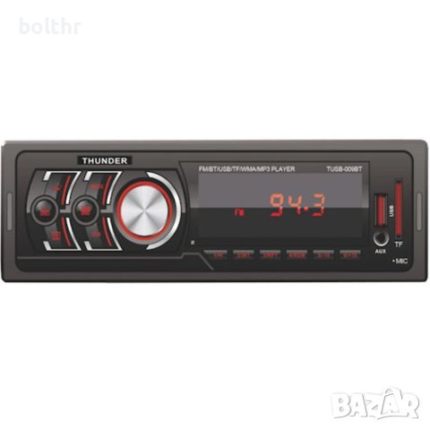 Авто Радио Player Thunder TUSB-009BT, Bluetooth, FM радио, USB, SD карта, 4x20W, снимка 1 - MP3 и MP4 плеъри - 40882392