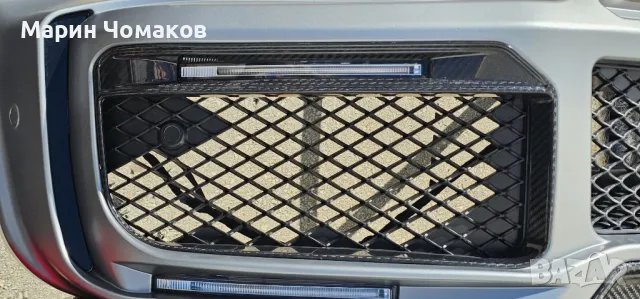 Карбон добавки + Лед светлини за предна броня BRABUS W464 Mercedes G900, снимка 5 - Части - 47683171
