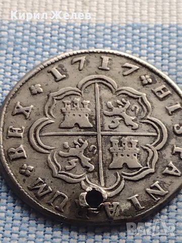Сребърна монета 2 реала 1717г. Филип пети Мадрид Испания 13613, снимка 11 - Нумизматика и бонистика - 42969818
