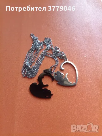 Комплект колиета Обичам котките , снимка 4 - Бижутерийни комплекти - 50322501