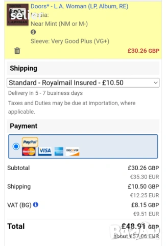 Doors ‎– L.A. Woman Издание 🇩🇪 GERMANY 1984г Стил:Blues Rock, Psychedelic Rock Състояние на винила, снимка 5 - Грамофонни плочи - 53288474