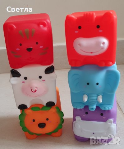 Играчки за баня,гумени кубчета,животни