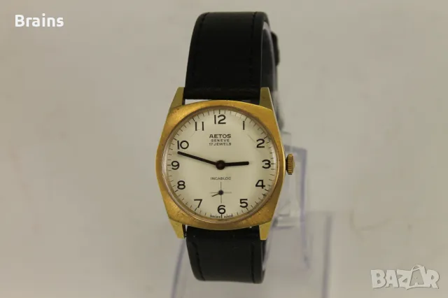 1960's AETOS Geneve Позлатен Швейцарски Ръчен Часовник
