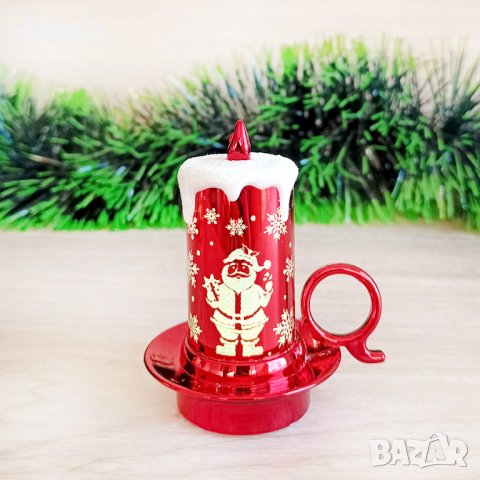 3180 Цветна коледна електронна свещ с преливащи Led светлини, 8см, снимка 2 - Декорация за дома - 38784517