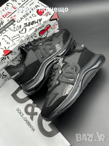 Dolce&Gabbana Мъжки Черни Маратонки👟Мъжки Спортни Обувки Долче И Габана Код E1124, снимка 4 - Маратонки - 52658267