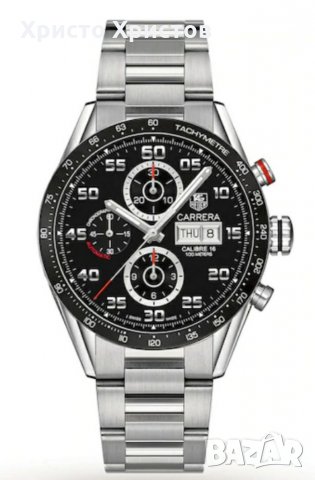 Мъжки луксозен часовник TAG HEUER CARRERA CALIBRE 16 43MM  DAY-DATE, снимка 2 - Мъжки - 32322086