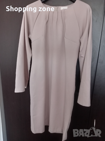 Елегантна рокля в телесен цвят, снимка 2 - Рокли - 44853491