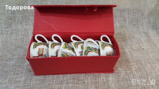 Комплект японски порцеланови чашки за саке., снимка 2 - Антикварни и старинни предмети - 27012585