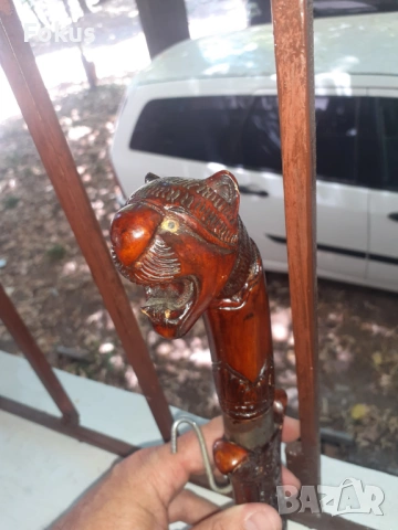 Уникален нож косер кинжал кания дърворезба абанос, снимка 6 - Антикварни и старинни предмети - 53323606