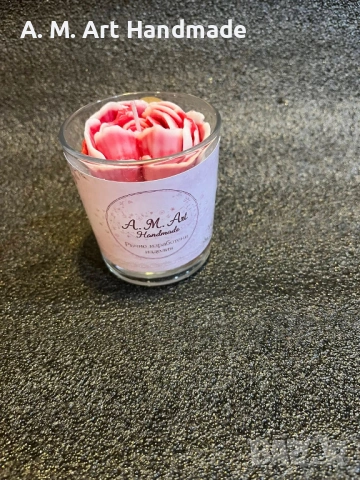 Уникалност в чаша: Роза с желирано сърце! , снимка 2 - Декорация за дома - 53385171