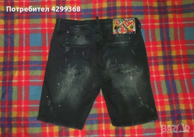 Чисто нови къси дънки Dsquared D2 Black , снимка 2 - Дънки - 51198640