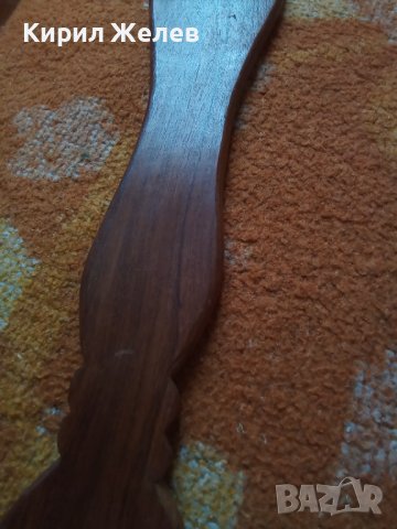 Вилица голяма дървена с Бронзови флорални орнаменти - набивки сувенир 41520, снимка 10 - Декорация за дома - 43151872