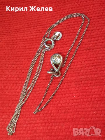 AVON 925 Марково СКЪПОЦЕННО СРЕБЪРНО ФЕШЪН АРТ КОЛИЕ СРЕБРО 925 ЕЙВЪН с БЯЛА ПОЗЛАТА и ЦИРКОН 37169, снимка 2 - Колиета, медальони, синджири - 43222844