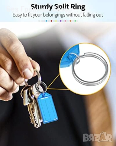 Нови ключодържатели Key Tags 20 броя Пластмасови Етикети За Ключове С Пръстен, снимка 4 - Други стоки за дома - 53281587
