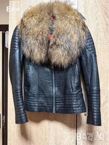 Яяке от Естествена кожа и  естествен  Пух 