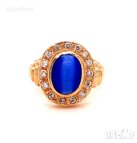 Златен дамски пръстен 6,62гр. размер:55 14кр. проба:585 модел:36417-3