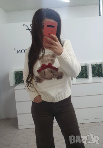 Пуловер с мече 2 цвята , снимка 2 - Блузи с дълъг ръкав и пуловери - 52617515