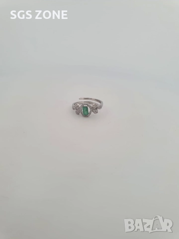 Сребърен пръстен, универсален размер, със сарфир, изумруд или рубин, снимка 7 - Пръстени - 51746975