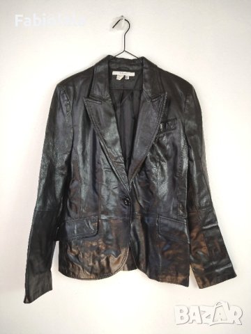 Zara leather blazer M