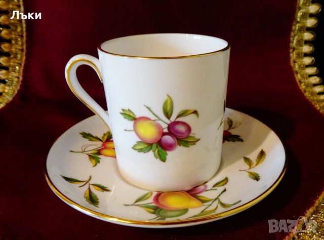Чаша с чиния английски порцелан,злато. , снимка 3 - Антикварни и старинни предмети - 33147519