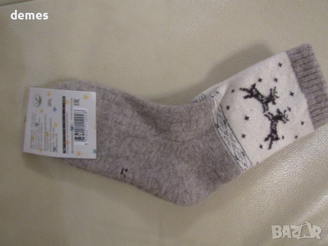 Машинно плетени детски чорапи от 100 % вълна, размер 5