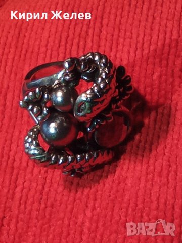 НЕО-ГОТИЧЕСКИ ФИГУРАЛЕН ЗМИЕВИДЕН КРИСТАЛЕН ПЕРЛЕН ПОСРЕБРЕН ПРЪСТЕН 26454, снимка 18 - Пръстени - 36421748