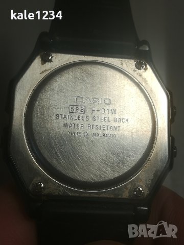 Часовник CASIO F-91W. 593. Malaysia. Оригинал. Vintage watch. , снимка 3 - Мъжки - 43728873