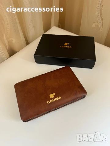 Кутия за пури COHIBA – 5 броя, луксозен калъф, снимка 6 - Табакери - 50898536