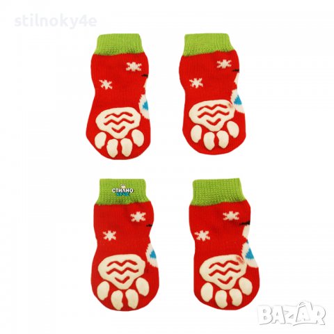 Коледни кучешки чорапи Чорапи за куче Кучешки аксесоари Аксесоари за кучета Коледни чорапи за куче, снимка 2 - За кучета - 26986737