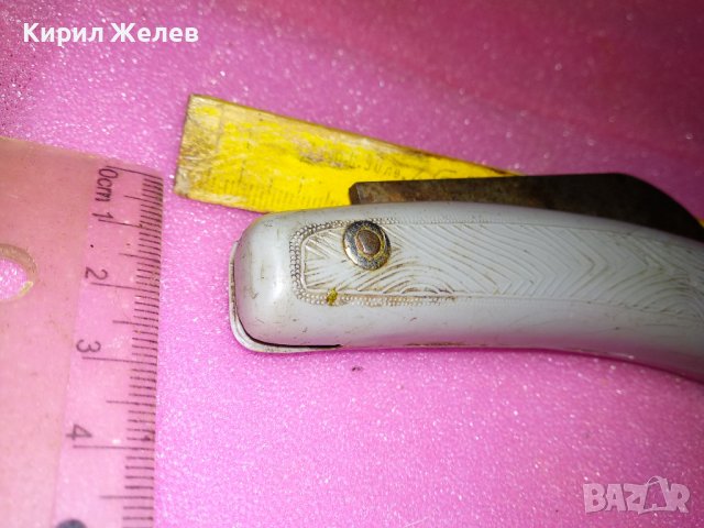 СТАР РУСКИ РЯДЪК КОЛЕКЦИОНЕРСКИ ДЖОБЕН НОЖ за АШЛАДИСВАНЕ СССР ДЖОБНО НОЖЧЕ ЧИРЕНИ БАКЕЛИТ 43127, снимка 14 - Колекции - 44119284