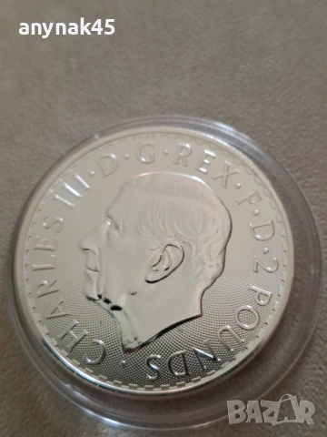 Сребро 1oz. Британия, снимка 4 - Нумизматика и бонистика - 53475100