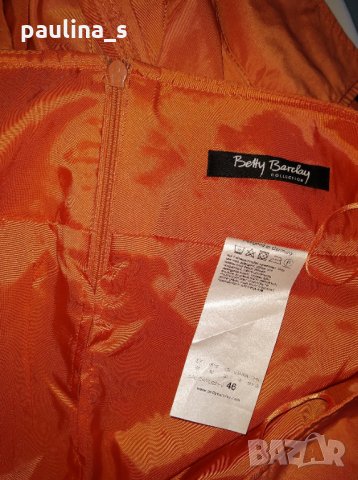 Betty Barclay / Дизайнерски костюм за повод в цвят Портокал / голям размер , снимка 7 - Костюми - 28259995