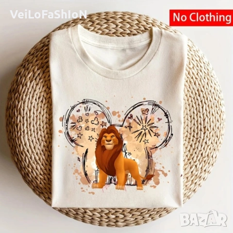 Нова дамска тениска с героите от Цар Лъв, снимка 3 - Тениски - 45314685