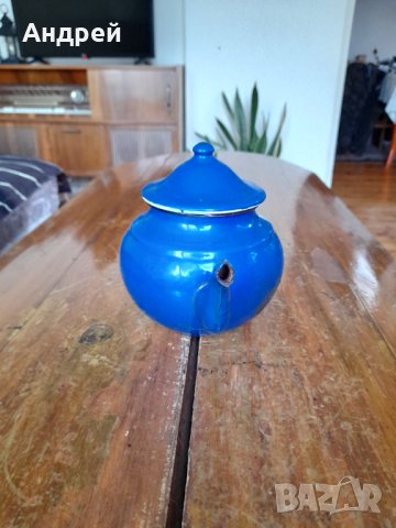 Стар емайлиран чайник #36, снимка 2 - Други ценни предмети - 43544753