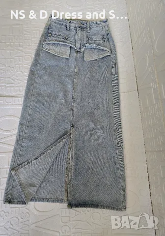 Дамска дълга дънкова пола , снимка 5 - Поли - 50211579