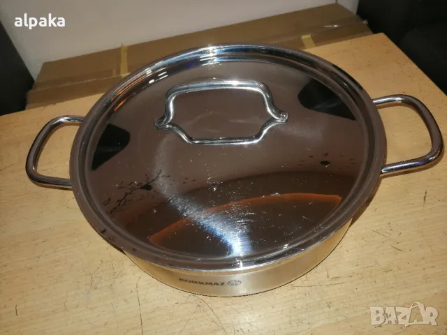 Продавам маркова индукционна тенджера/тиган с капак KORKMAZ, неръждаема