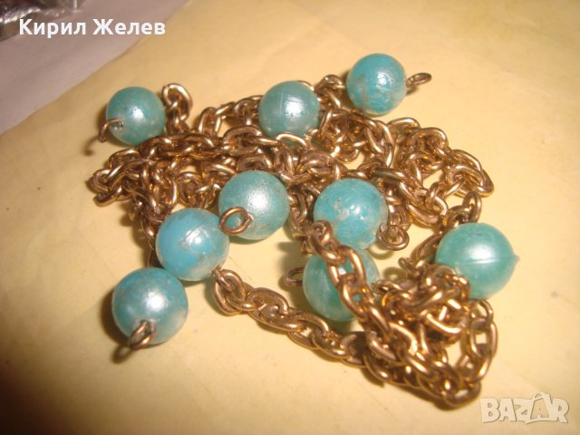 СТАРО БРОНЗОВО СИНДЖИРЧЕ КОЛИЕ ГЕРДАНЧЕ ПЕРЛЕН ТИП ВЕРИЖКА 70951, снимка 2 - Колиета, медальони, синджири - 35272414