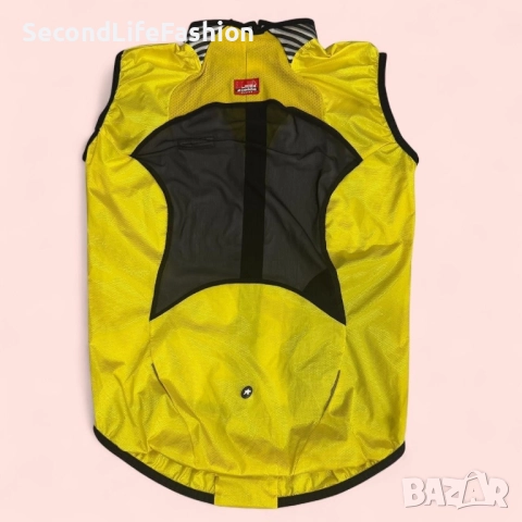 Мъжки колоездачен елек Assos, жълт, Airblock 799 Windstopper лек, снимка 8 - Спортни дрехи, екипи - 52286927