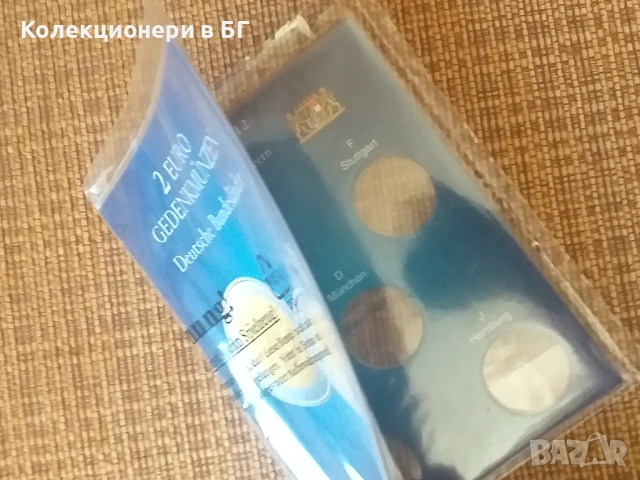НОВ ХОЛДЕР ЗА СЕТ ПЕТ ЕВРО МОНЕТИ  ПО 2 ЕВРО - ГЕРМАНИЯ /виж описанието/, снимка 2 - Нумизматика и бонистика - 53563873