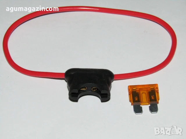  	основа за предпазител 12V , гумиран с кабел