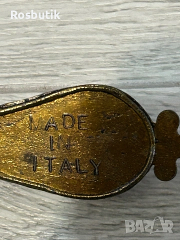 Старинен винтидж италиански месингов свещник , снимка 6 - Антикварни и старинни предмети - 53450394