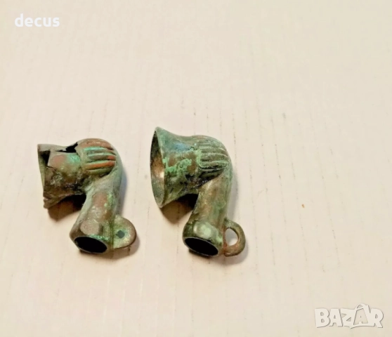 Две бронзови лули за пушене–Османска империя, XVIII–XIX век, снимка 2 - Антикварни и старинни предмети - 51462632