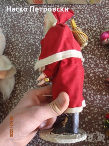 Коледни Дядо Мраз / Съветски Дядо Коледа ретро КУКЛА от 1951г., снимка 4 - Антикварни и старинни предмети - 28263693