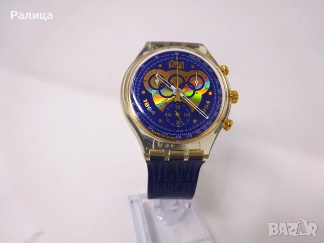 Неизползван часовник Swatch хронограф, с 22 камъка, снимка 9 - Мъжки - 51882603