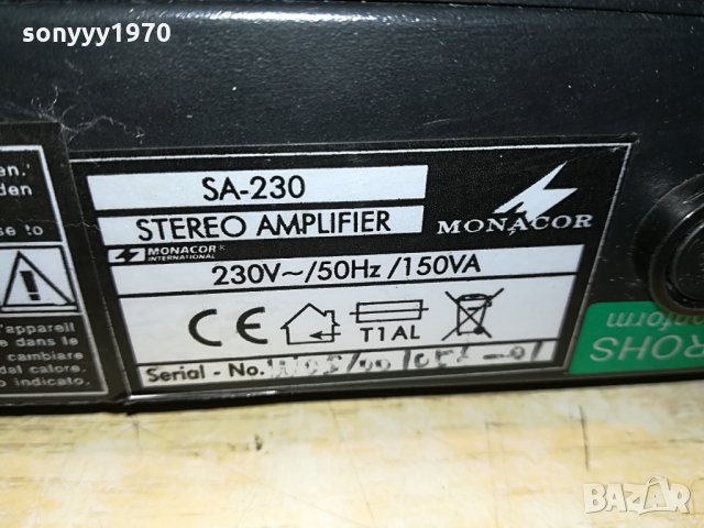 monacor sa-230 stereo amplifier-swiss 1105210920, снимка 16 - Ресийвъри, усилватели, смесителни пултове - 32833320