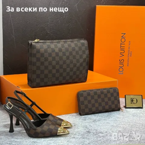 Louis Vuitton Дамски Обувки На Ток Луис Витон - Налични Различни Цветове Код D1860, снимка 5 - Дамски обувки на ток - 49159040