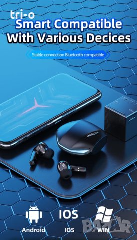 Lenovo GM2 Pro Bluetooth 5.3 Безжични спортни слушалки с двоен режим ниска латентност, снимка 3 - Слушалки и портативни колонки - 42946462