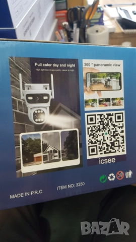 Двойна Smart WiFi безжична IP камера 10MP 10 zoom и два обектива icsee, снимка 2 - IP камери - 51835265
