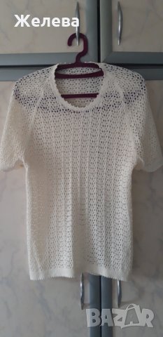 Дамска плетена блуза с къс ръкав, снимка 1