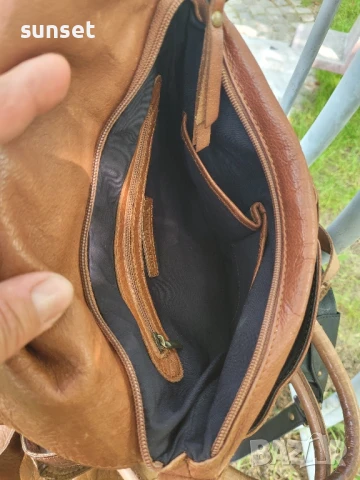 ЕСТЕСТВЕНА кожа мъжка кафява чанта с джобчета Don Donna, снимка 8 - Чанти - 50617661